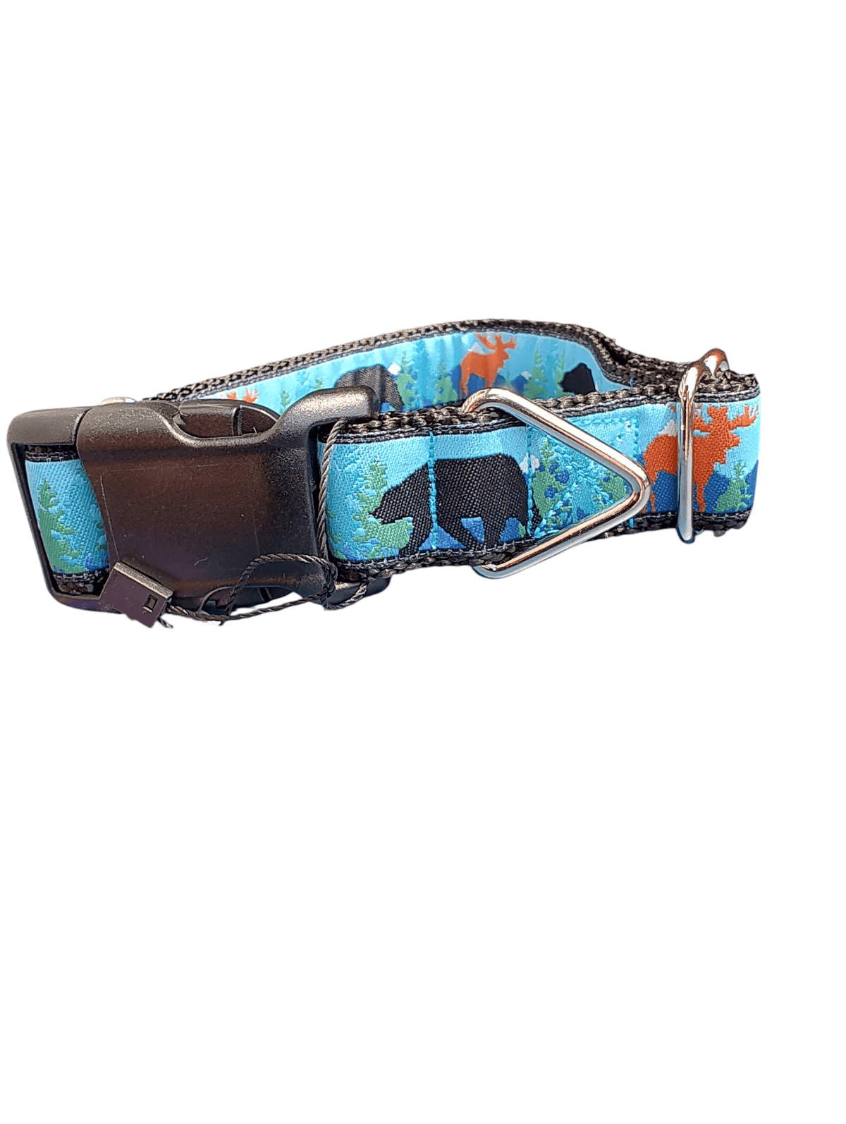 Moose and Bear Nylon Dog Collar - American Bark Bliss