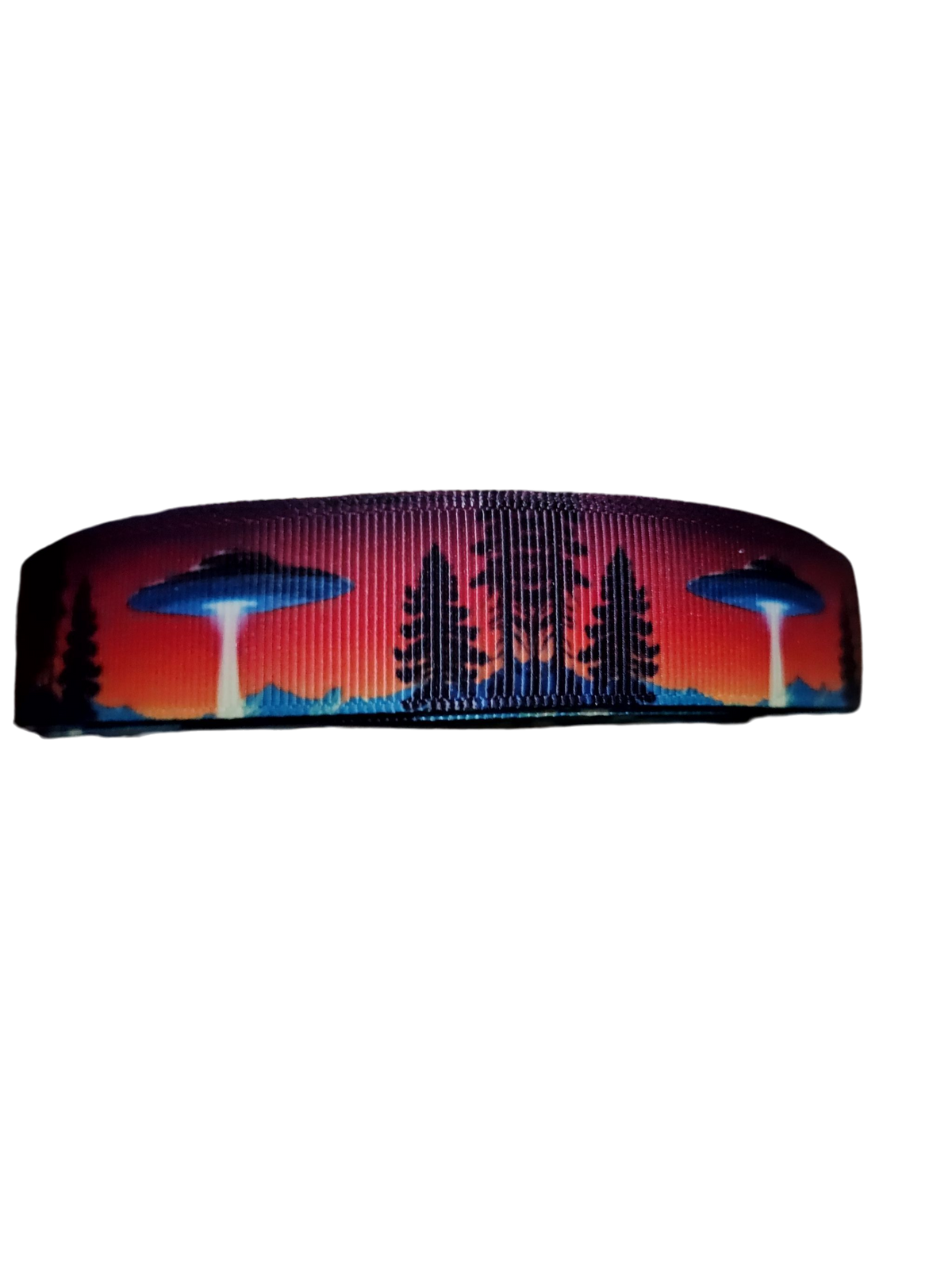 Beam Me Up UFO Nylon Dog Collar Heavy Duty Durable MD LG XL Sizes - American Bark Bliss