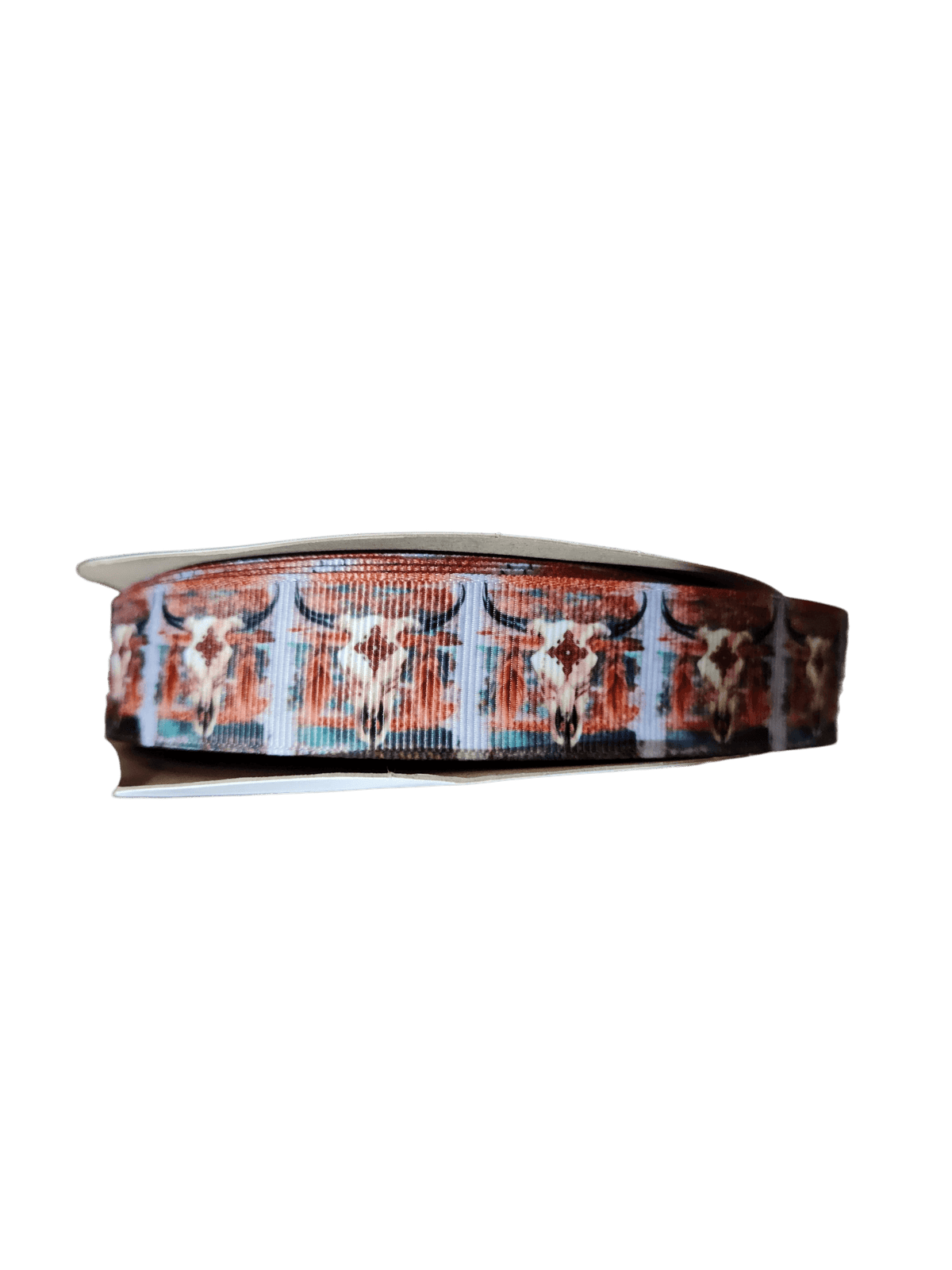 Western Bull Skull Nylon Dog Collar Adjustable Heavy Duty MD LG XL - American Bark Bliss