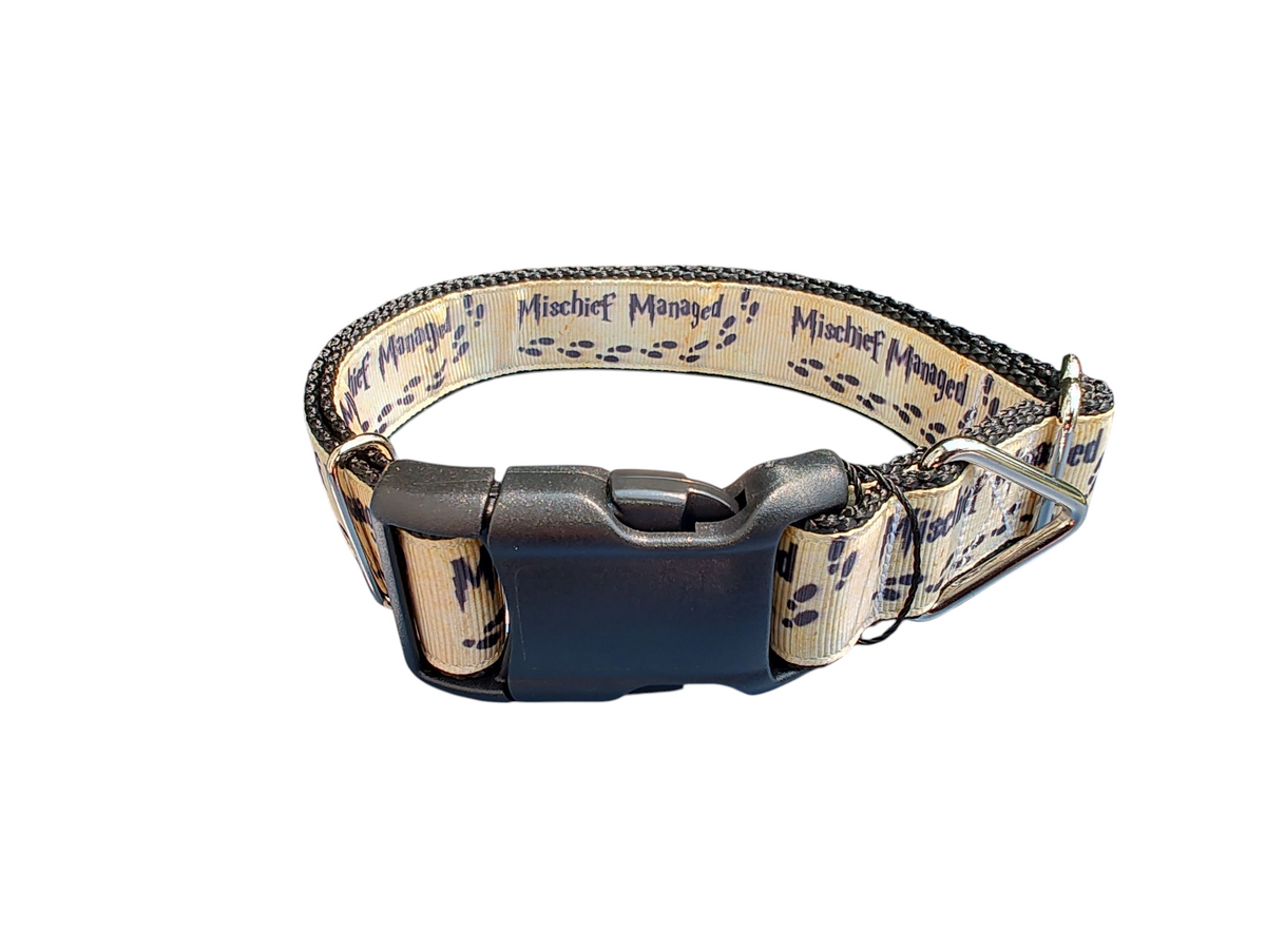 Mischief Managed Nylon Dog Collar - American Bark Bliss