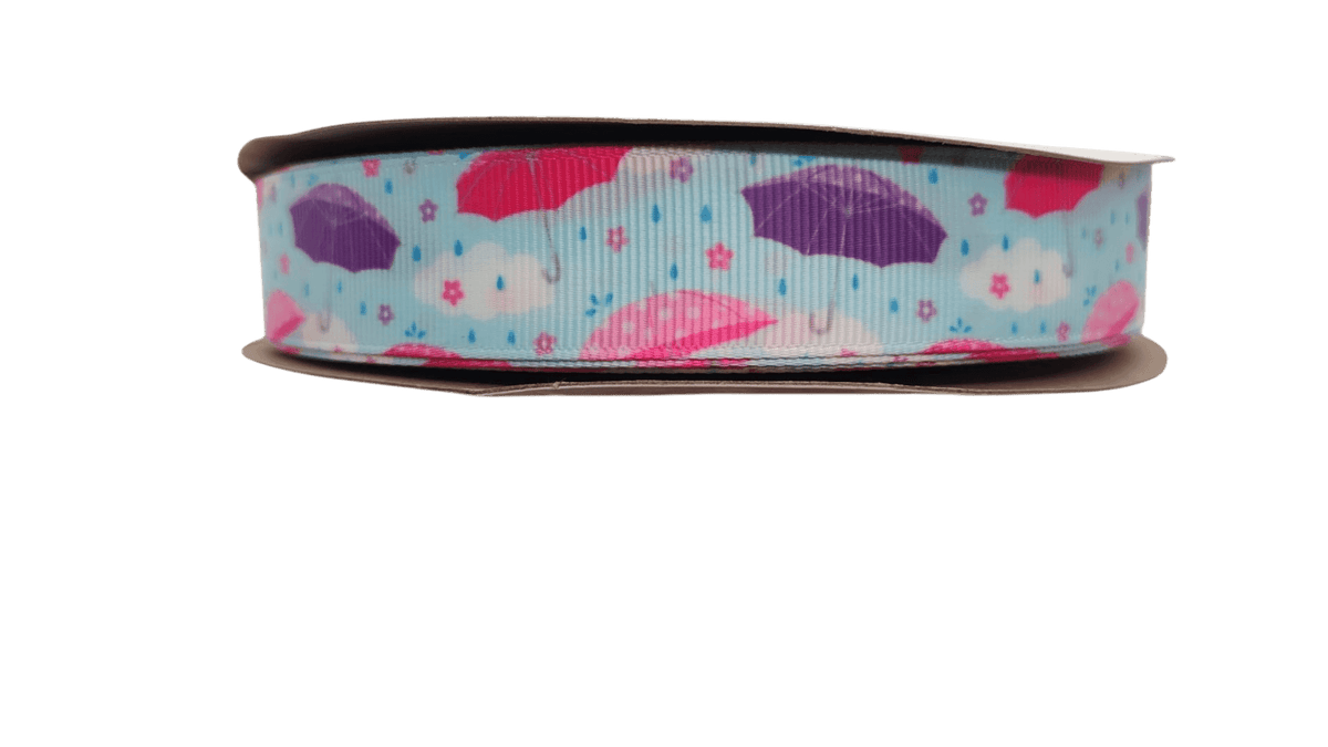 Raining Umbrellas Nylon Dog Collar - American Bark Bliss