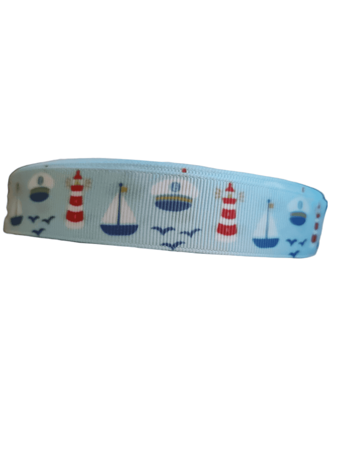 Lighthouse and Sailboats Nylon Dog Collar - American Bark Bliss