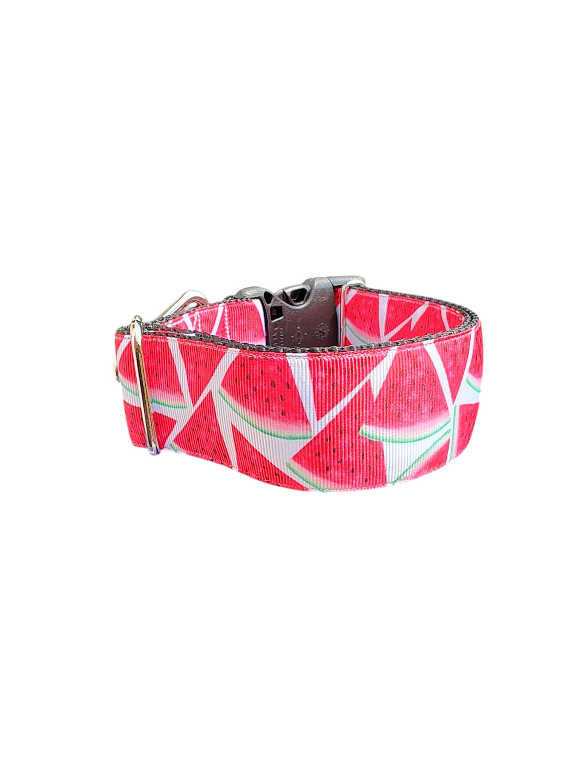1.5" Wide Watermelon Slices Nylon Dog Collar - American Bark Bliss
