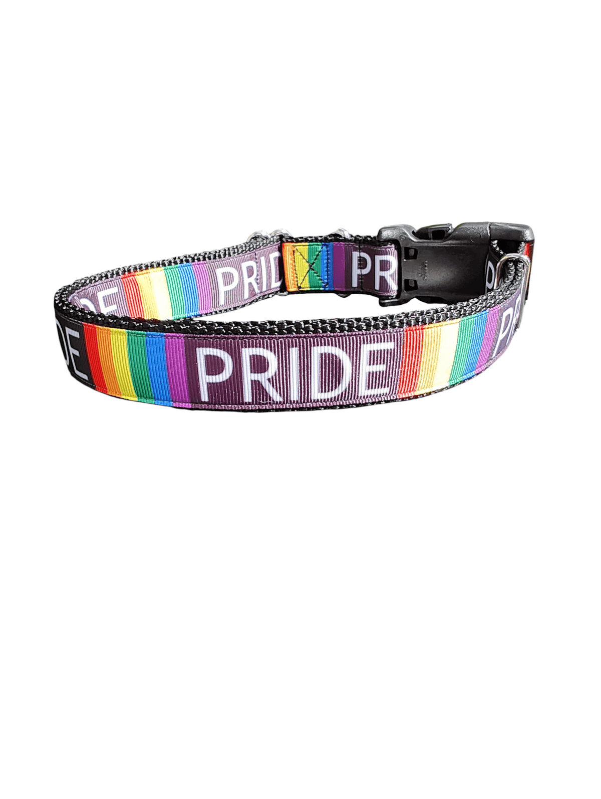 Pride Rainbow Nylon Dog Collar - American Bark Bliss