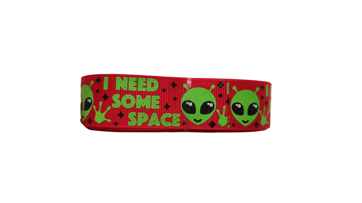 I Need Some Space Alien Nylon Dog Collar - American Bark Bliss