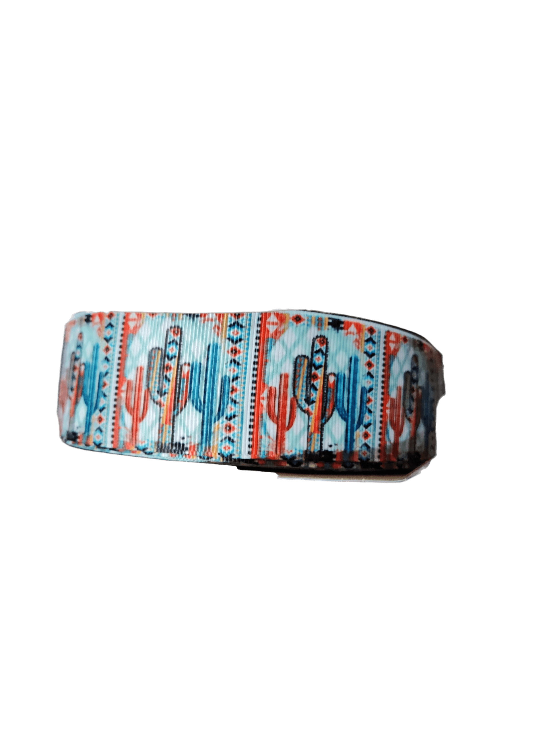 1.5 Inch Wide Western Cacti Nylon Dog Collar Handmade in USA - American Bark Bliss