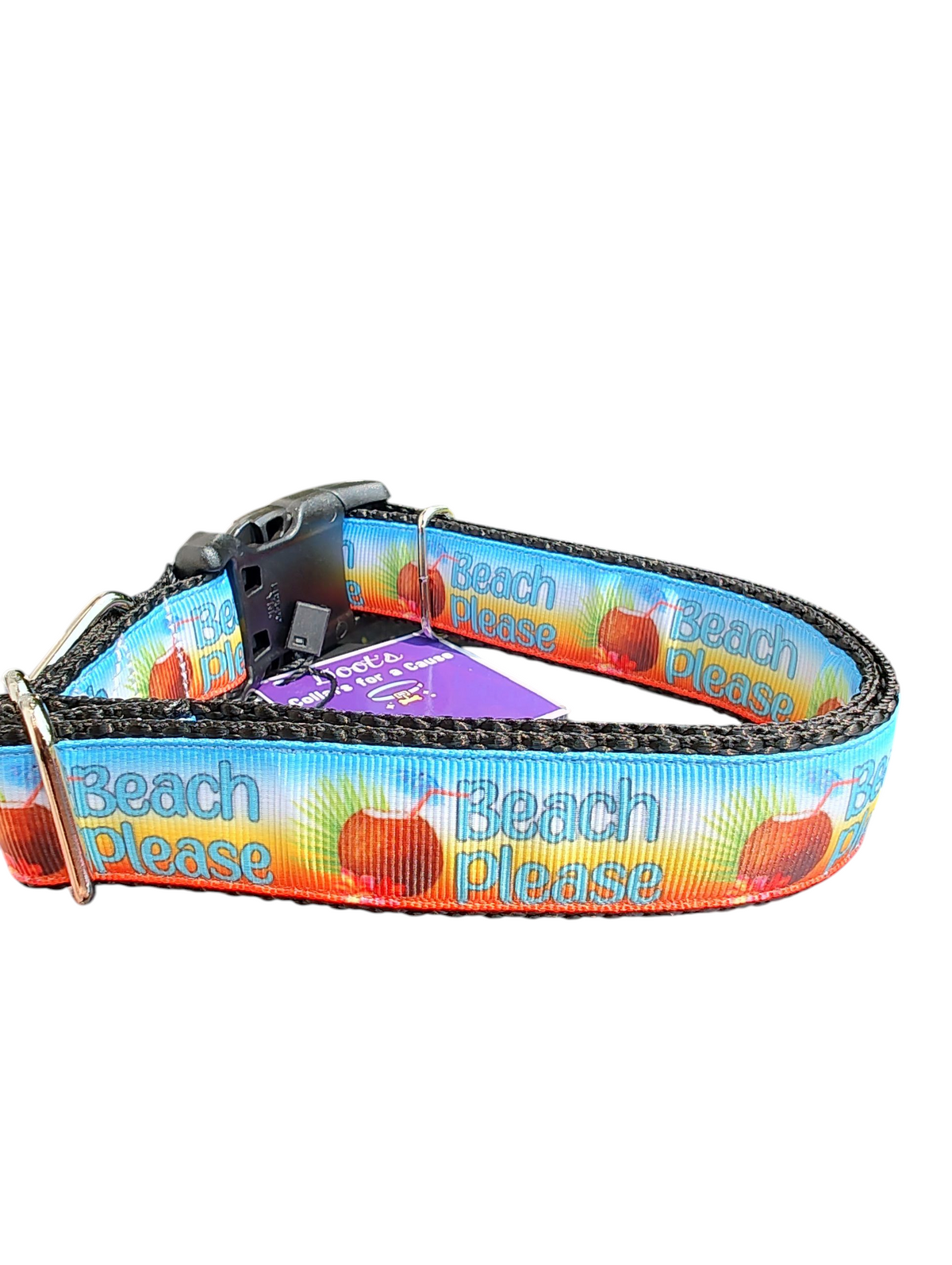 Beach Please Nylon Dog Collar - American Bark Bliss