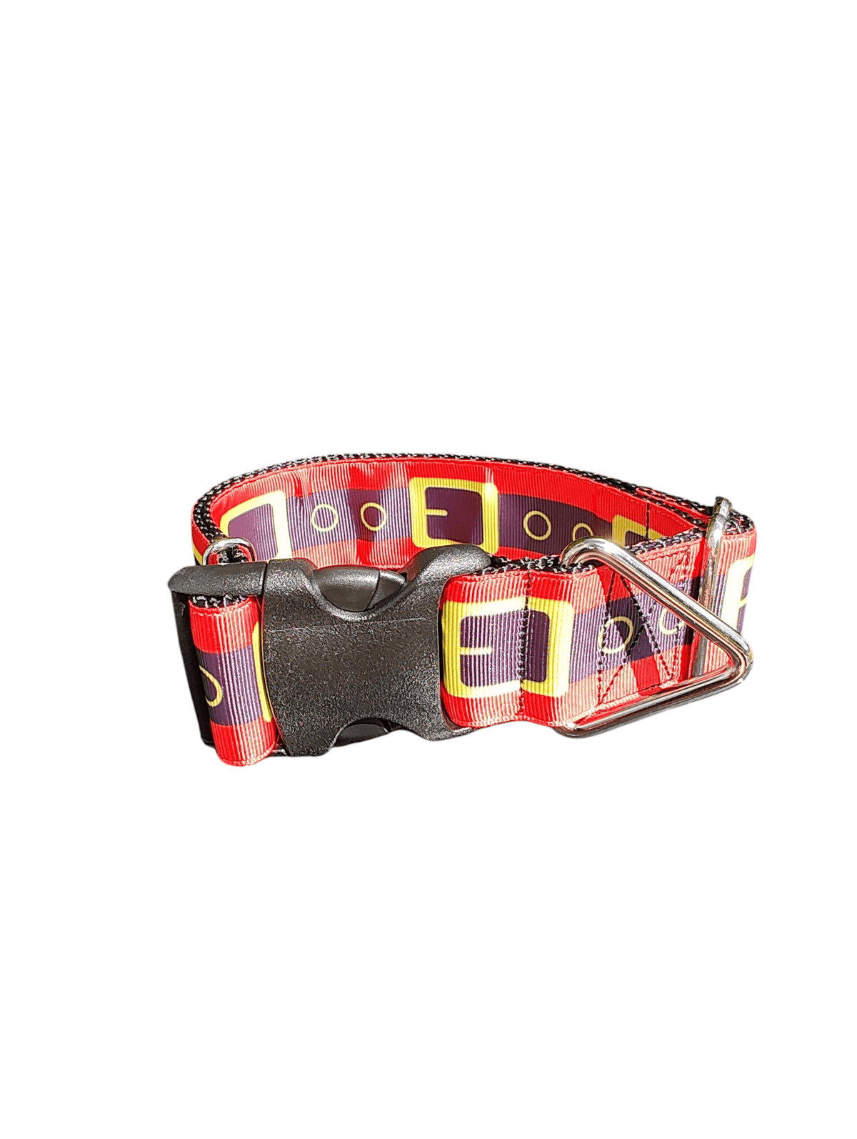 1.5" Wide Santa's Belt Nylon Dog Collar - American Bark Bliss