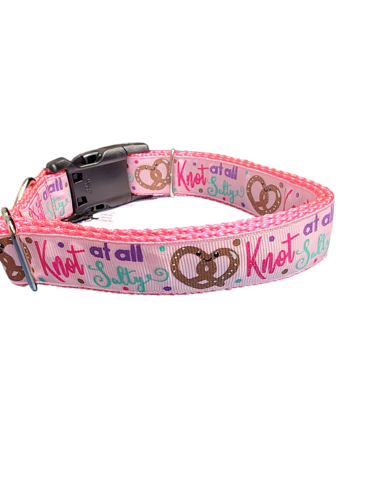 Knot At All Salty Pretzel Nylon Dog Collar - American Bark Bliss