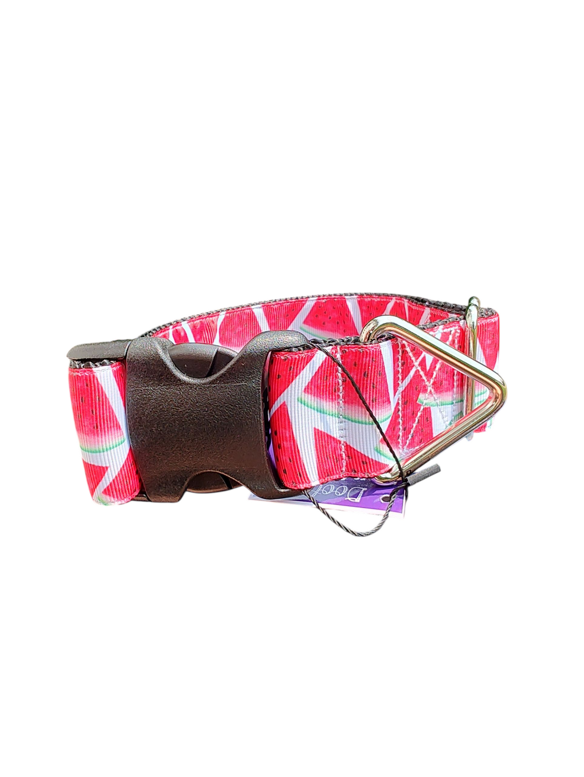 1.5" Wide Watermelon Slices Nylon Dog Collar - American Bark Bliss
