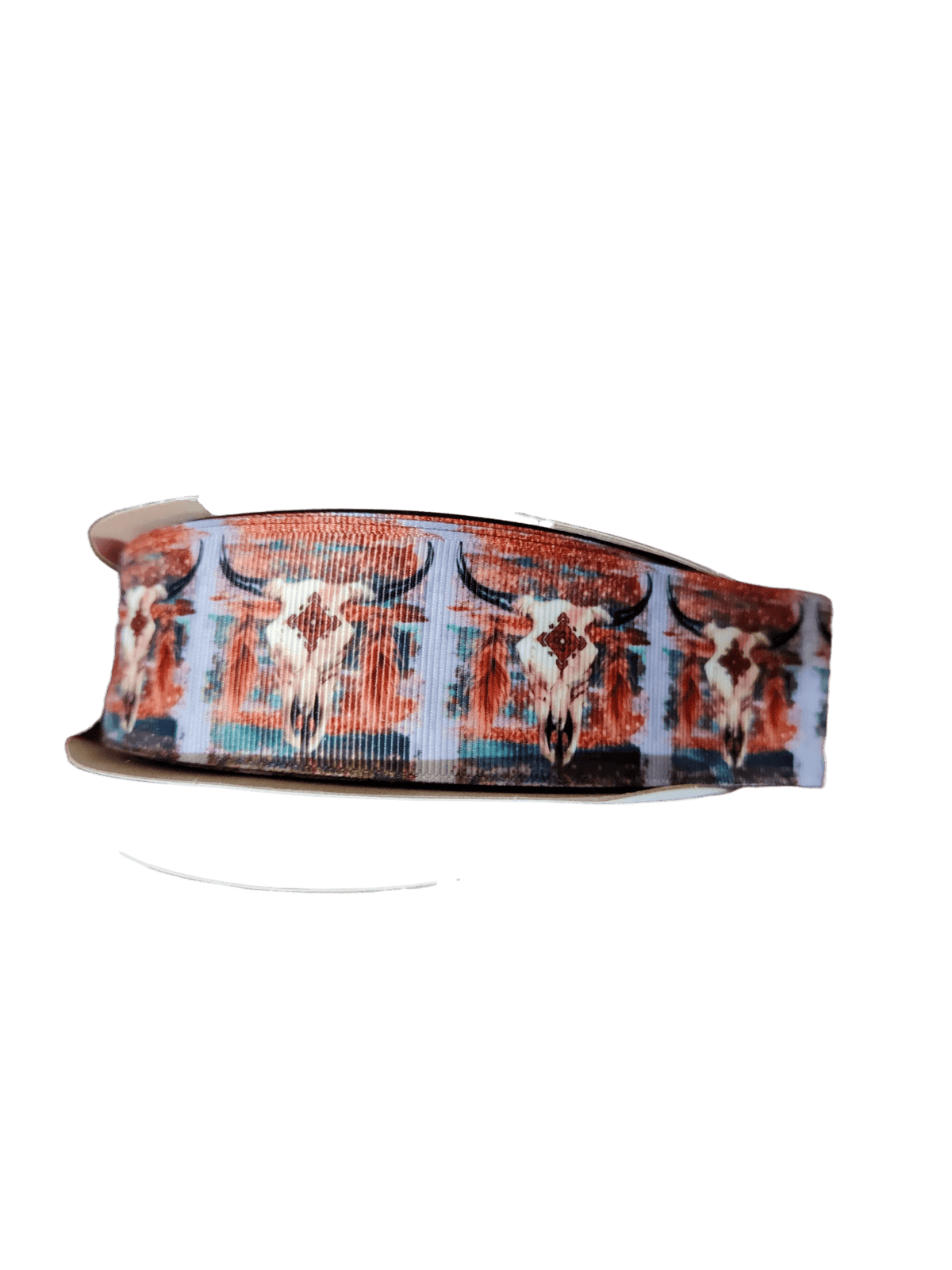 1.5" Wide Western Bull Skull Nylon Dog Collar - American Bark Bliss