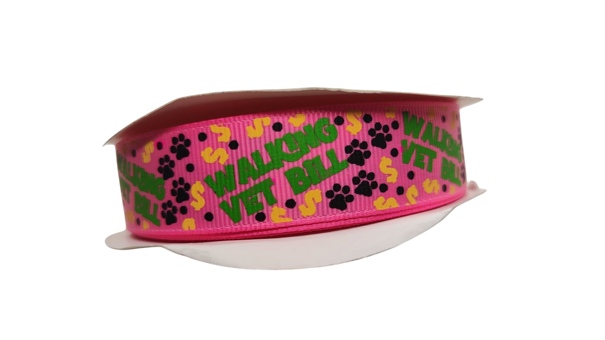 Walking Vet Bill Pink Nylon Dog Collar - American Bark Bliss