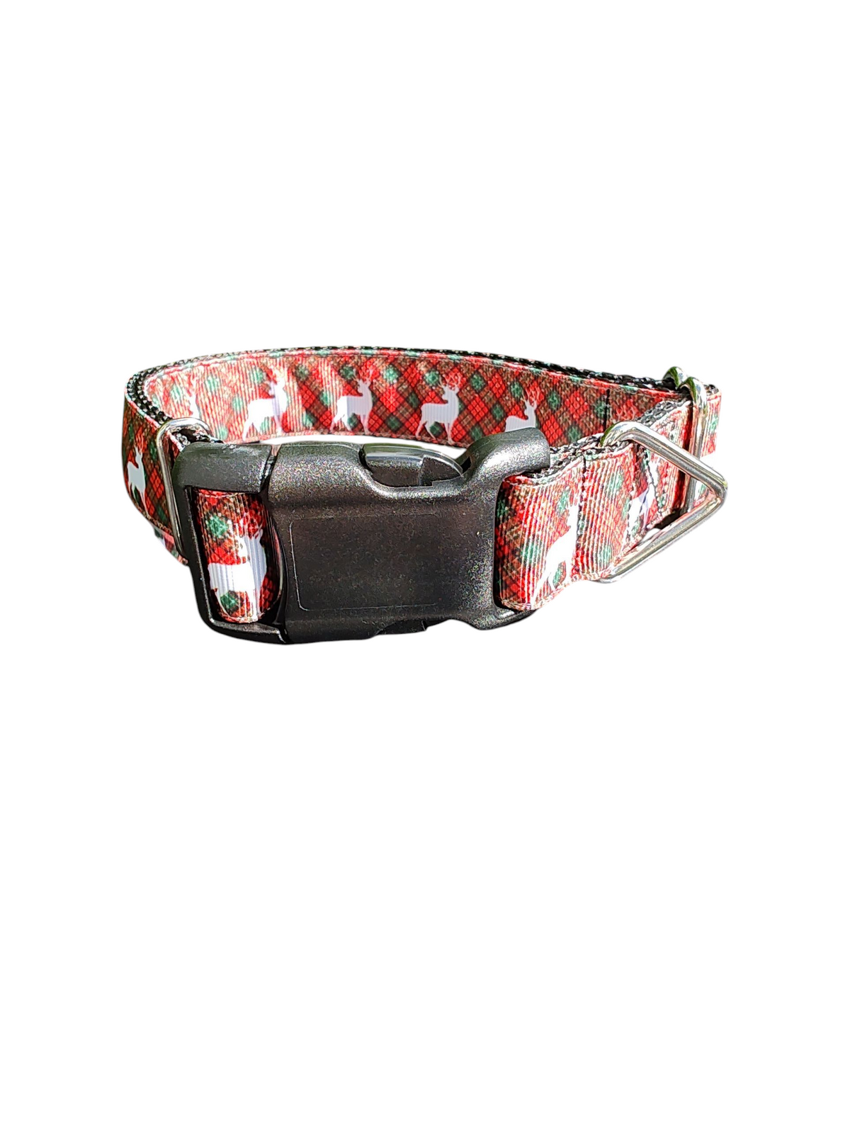 Tartan Plaid Deer Nylon Dog Collar - American Bark Bliss