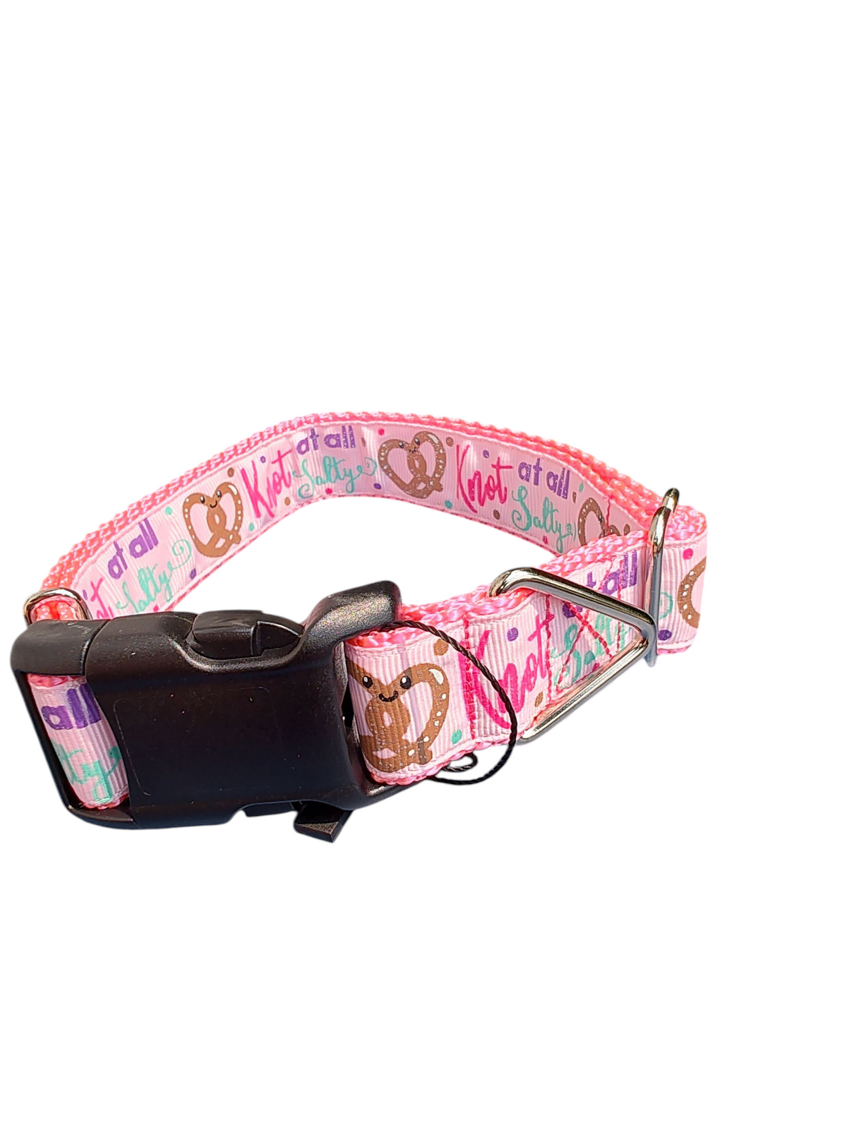 Knot At All Salty Pretzel Nylon Dog Collar - American Bark Bliss