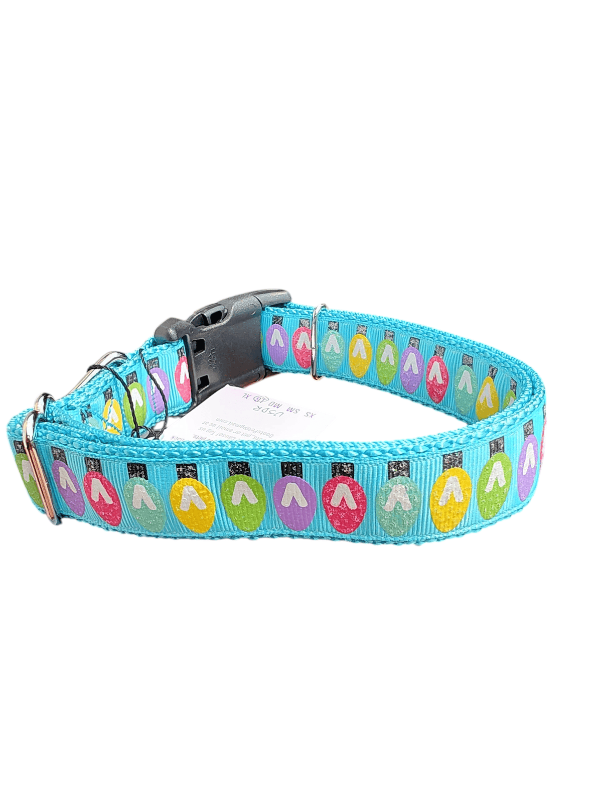 Holiday Lights Nylon Dog Collar - American Bark Bliss