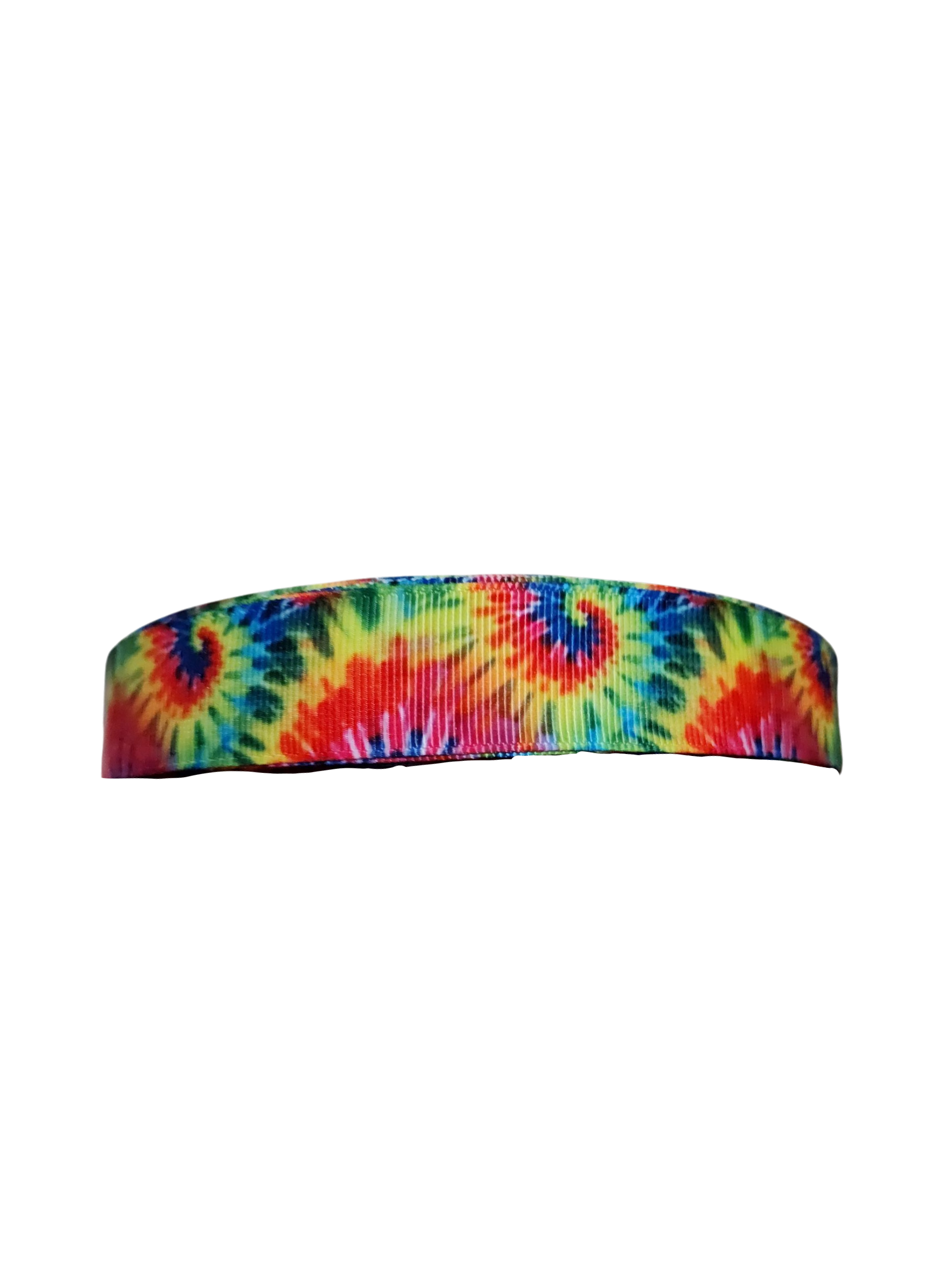 Rainbow Tie Dye Nylon Dog Collar Heavy Duty Handmade In USA - American Bark Bliss