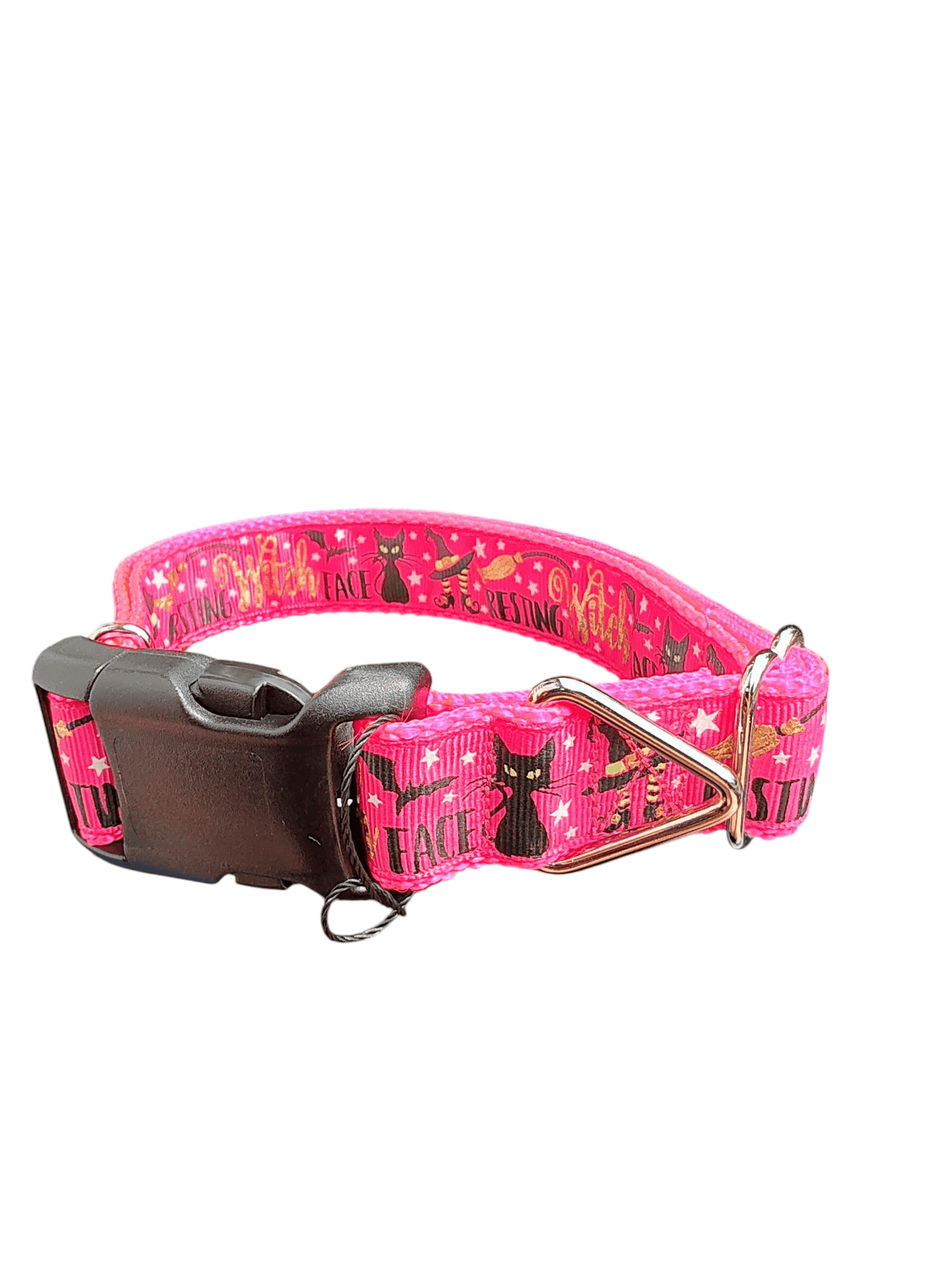 Resting Witch Face Nylon Dog Collar - American Bark Bliss