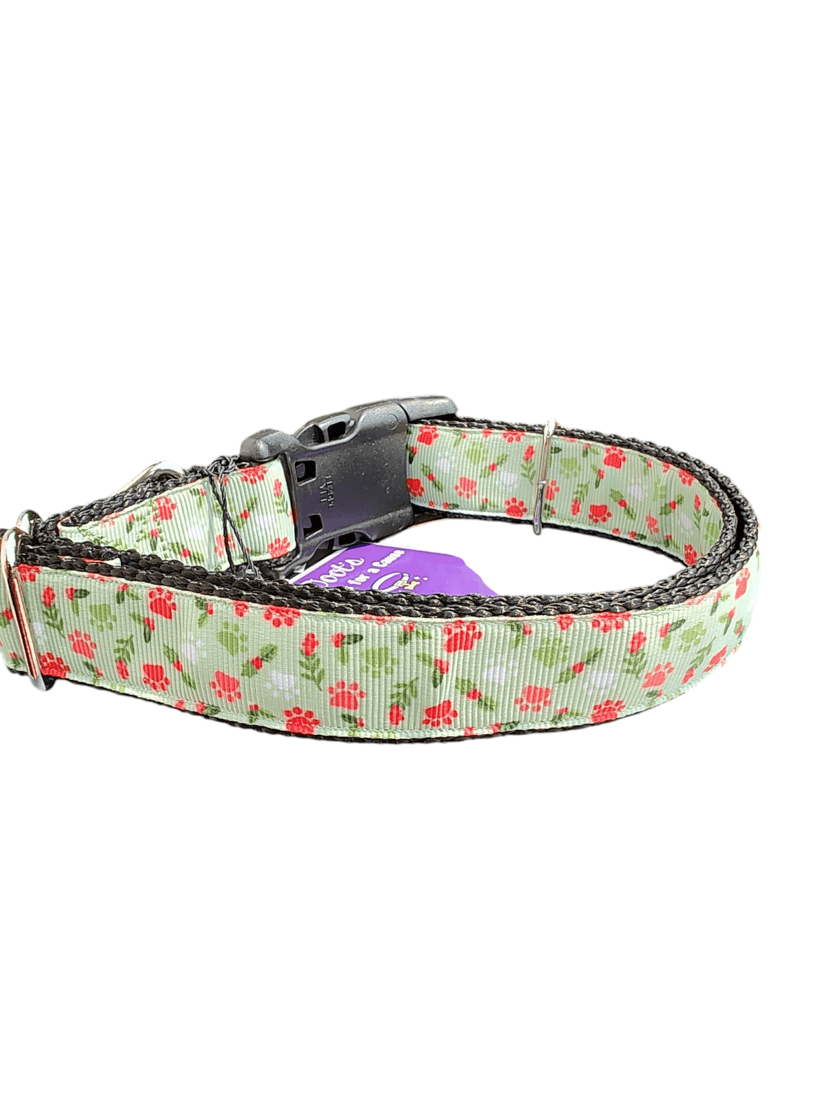 Holly And Ivy Paws Nylon Dog Collar - American Bark Bliss