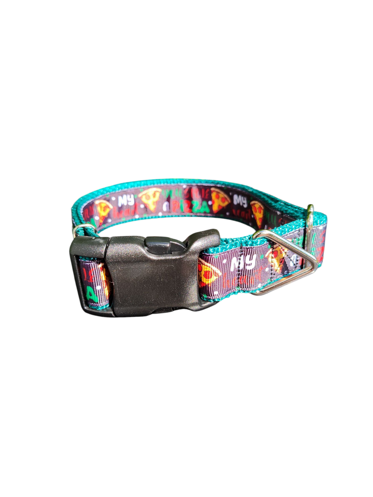 Pizza My Heart Nylon Dog Collar - American Bark Bliss