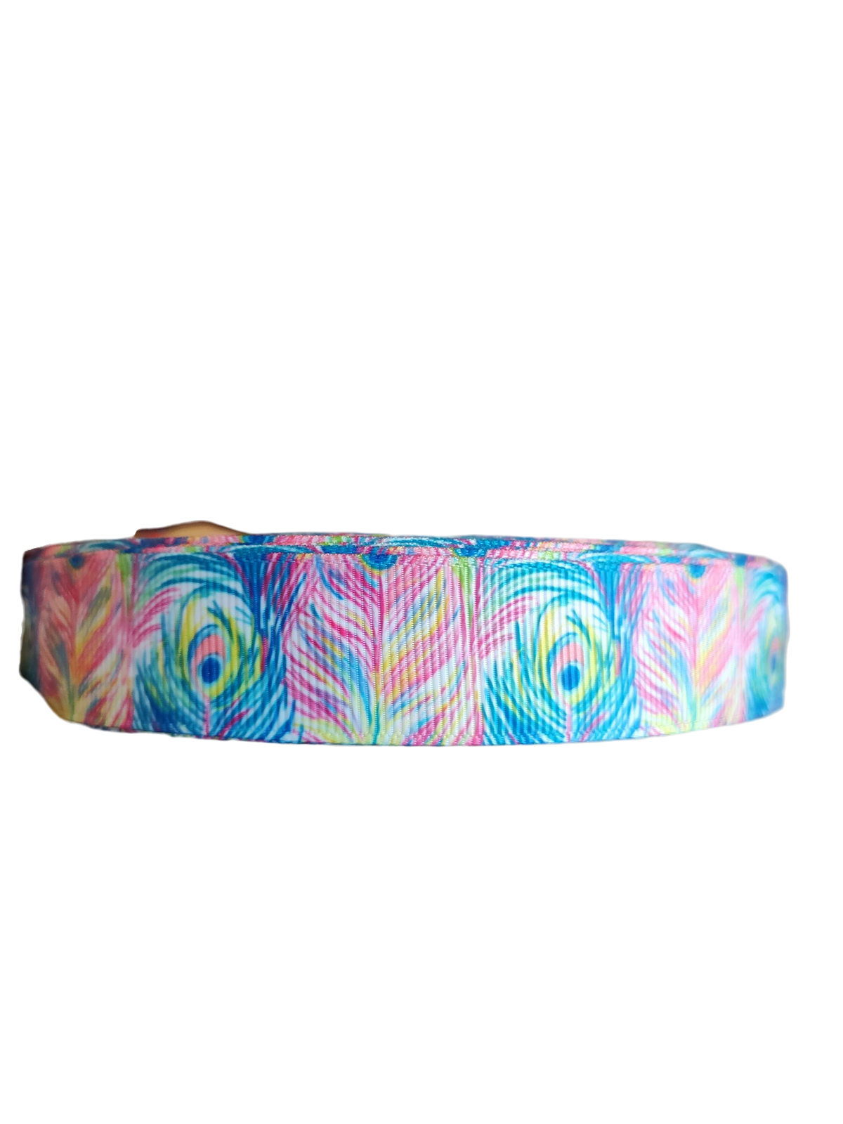 Pastel Feathers Nylon Dog Collar USA Handmade Durable Adjustable Sizes - American Bark Bliss