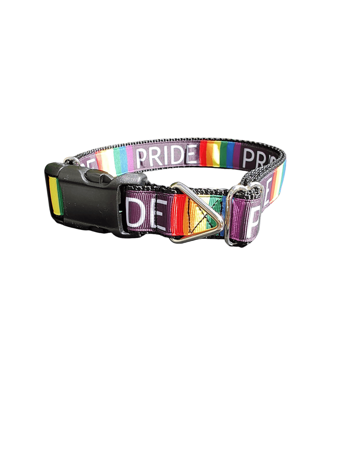 Pride Rainbow Nylon Dog Collar - American Bark Bliss