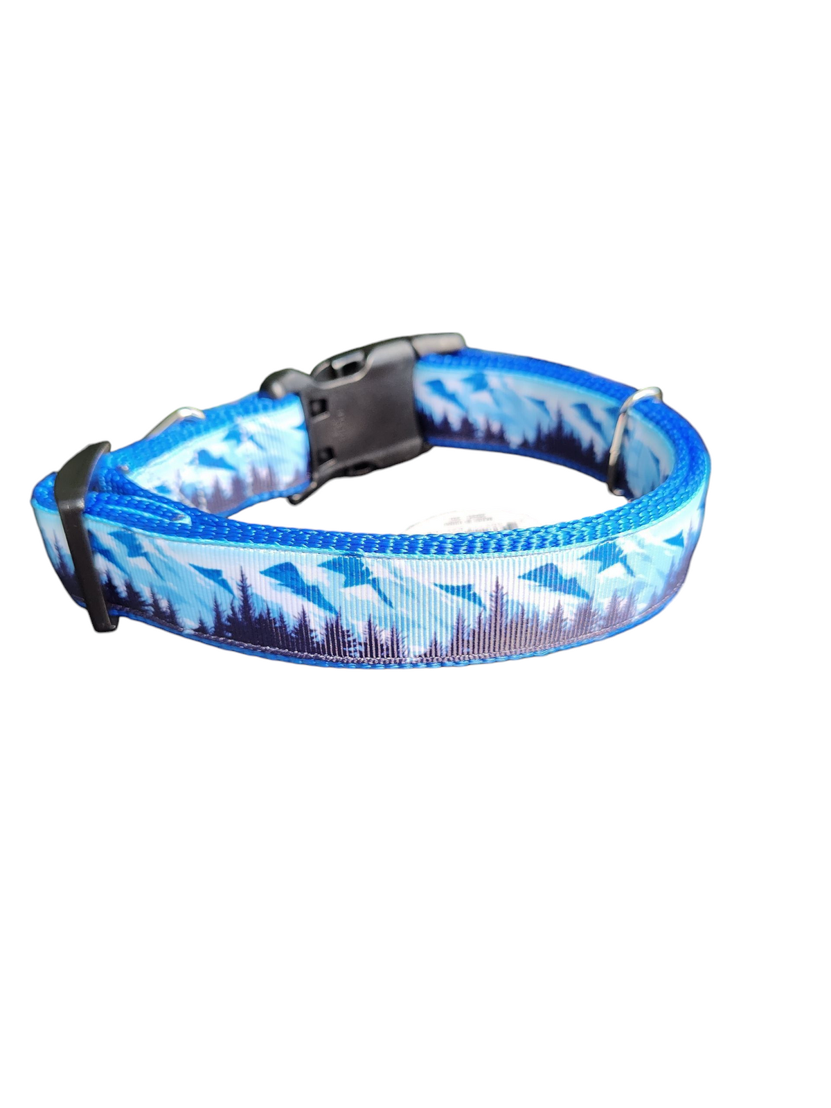 Frosty Mountains Nylon Dog Collar - American Bark Bliss