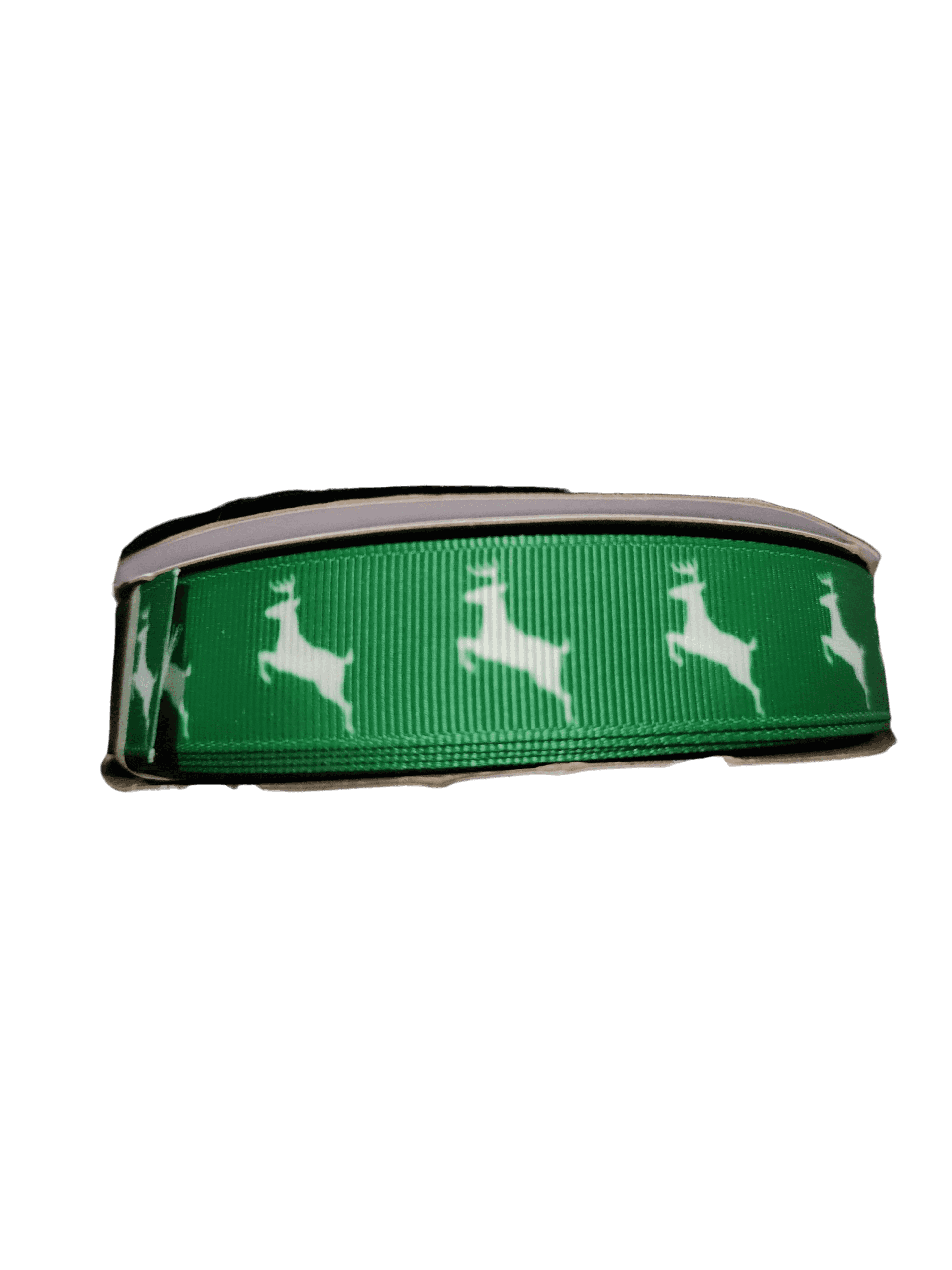 Green Deer Nylon Dog Collar Made In USA Heavy Duty 1 Inch Sizes MD LG XL - American Bark Bliss