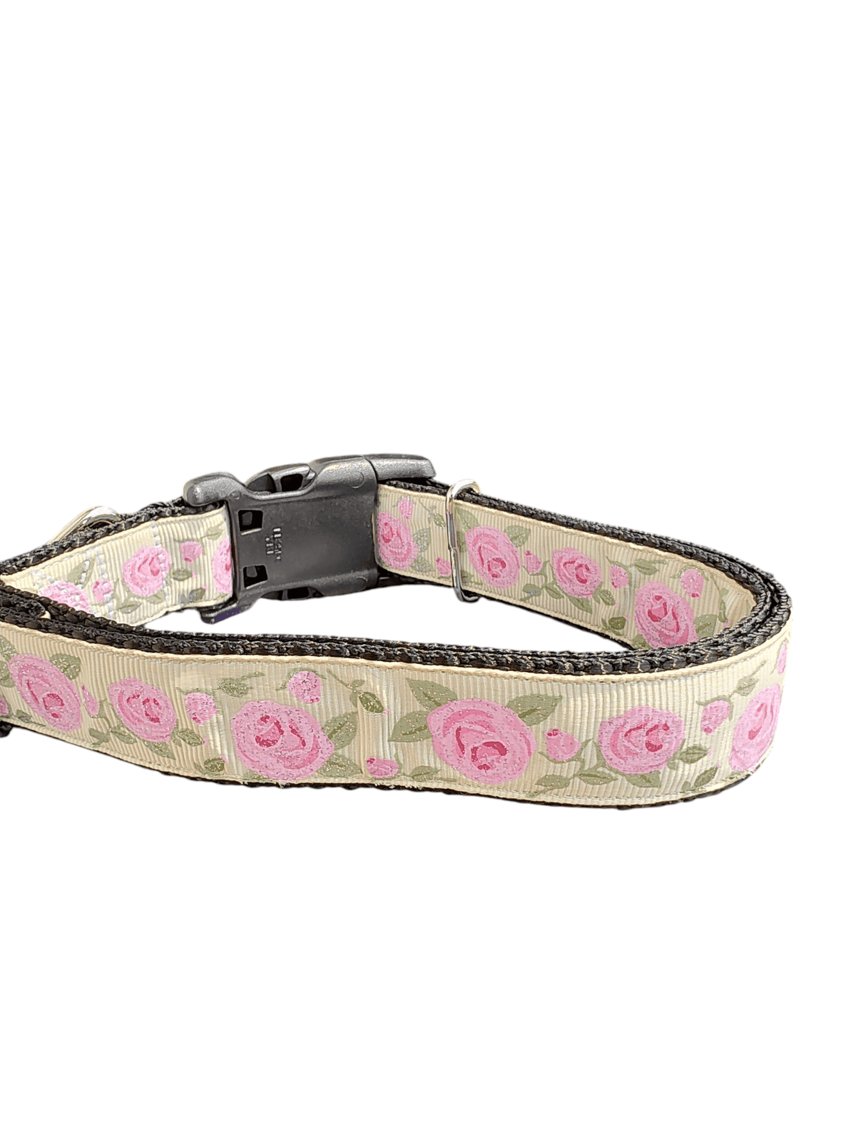 Glitter Roses Nylon Dog Collar - American Bark Bliss