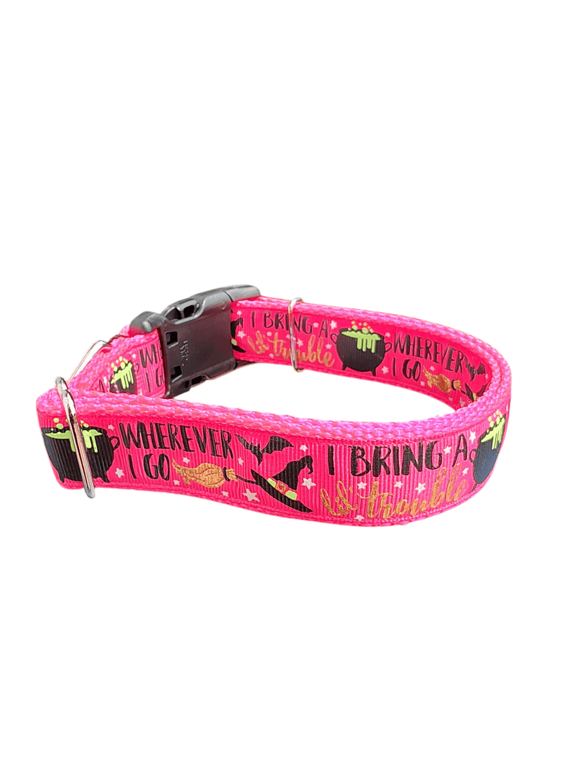 I Bring Trouble Nylon Dog Collar - American Bark Bliss