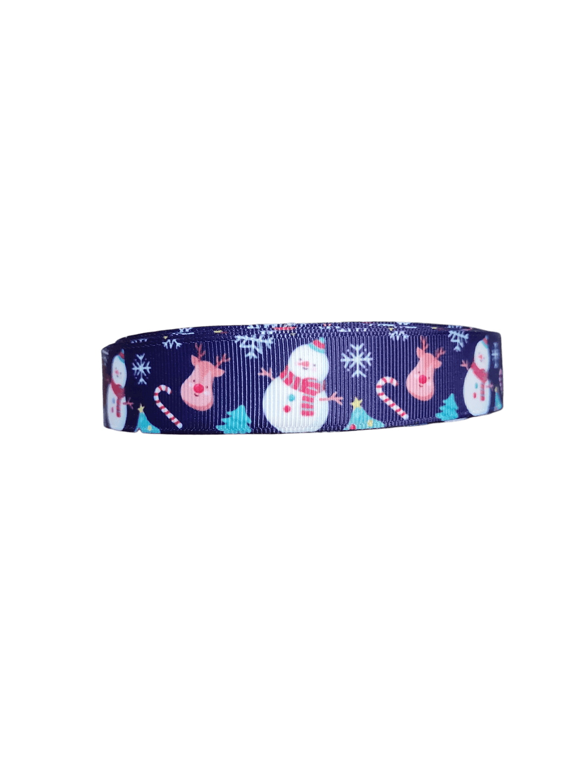 Snowmen And Reindeer Nylon Dog Collar And Leash Handmade In USA - American Bark Bliss