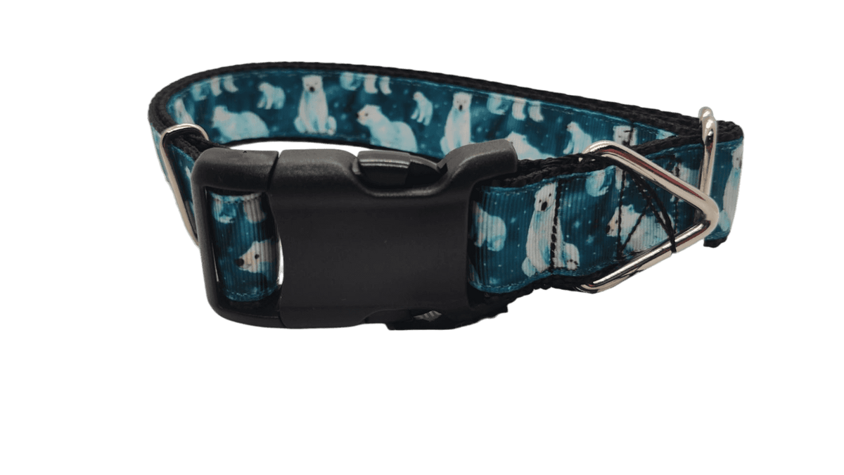 Polar Bears Nylon Dog Collar - American Bark Bliss