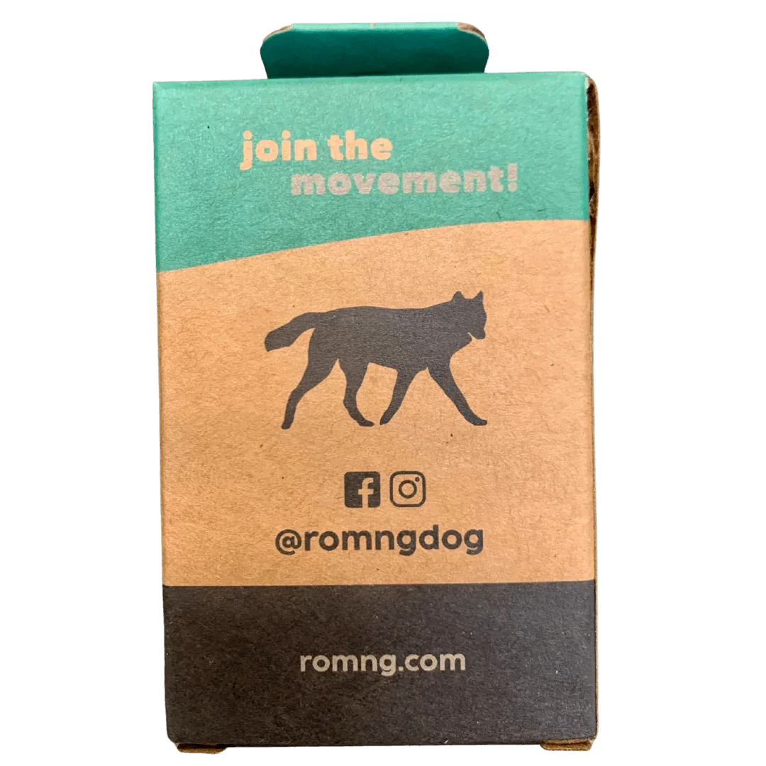 compostable plant-based dog poop bags + bamboo dispenser