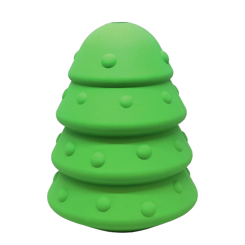 Christmas Tree eDispenser Durable Rubber Chew Toy & Treat Dispenser - American Bark Bliss