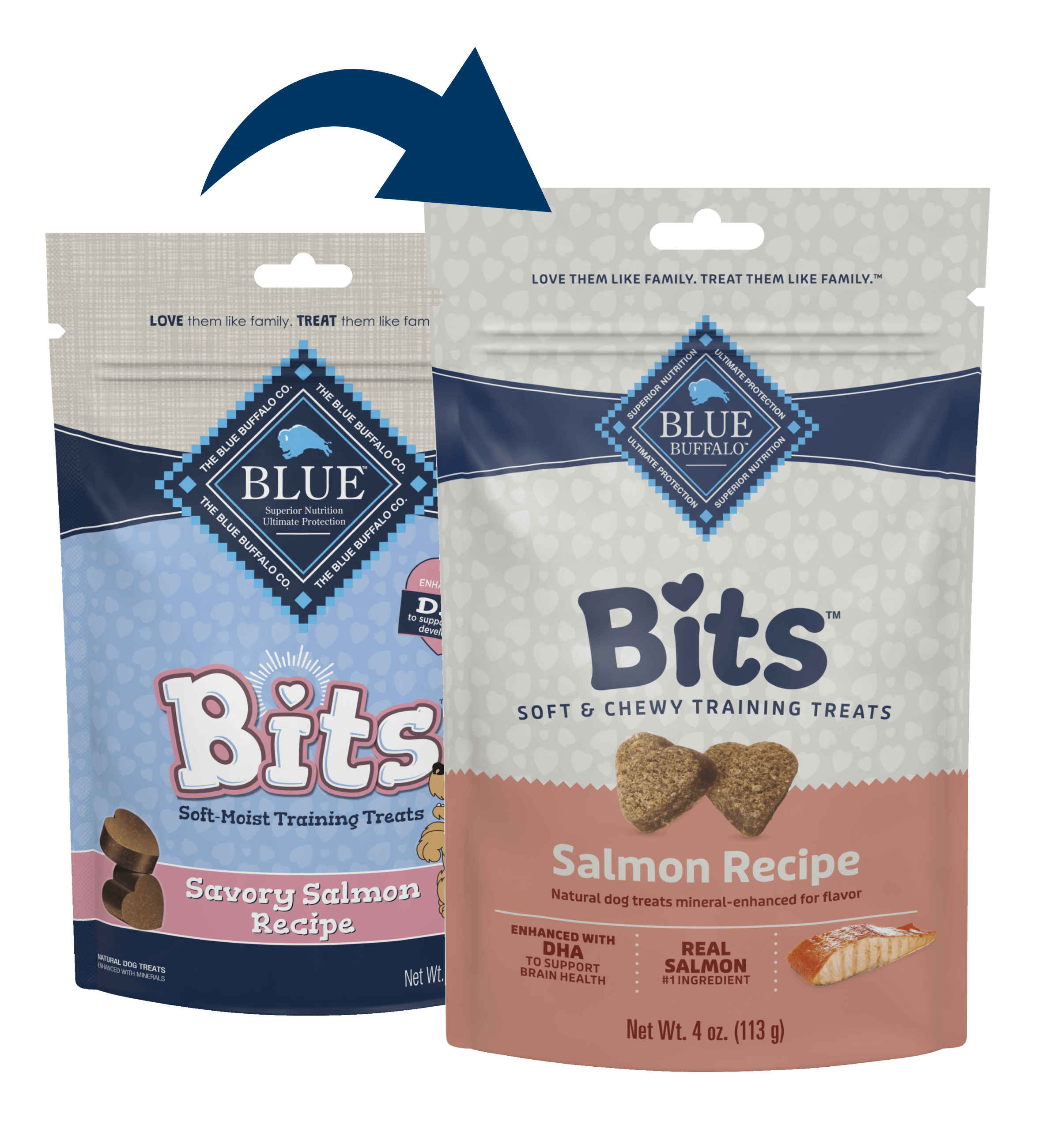 Blue Buffalo Blue Bits Soft Training Treats Savory Salmon Recipe (4oz) - American Bark Bliss