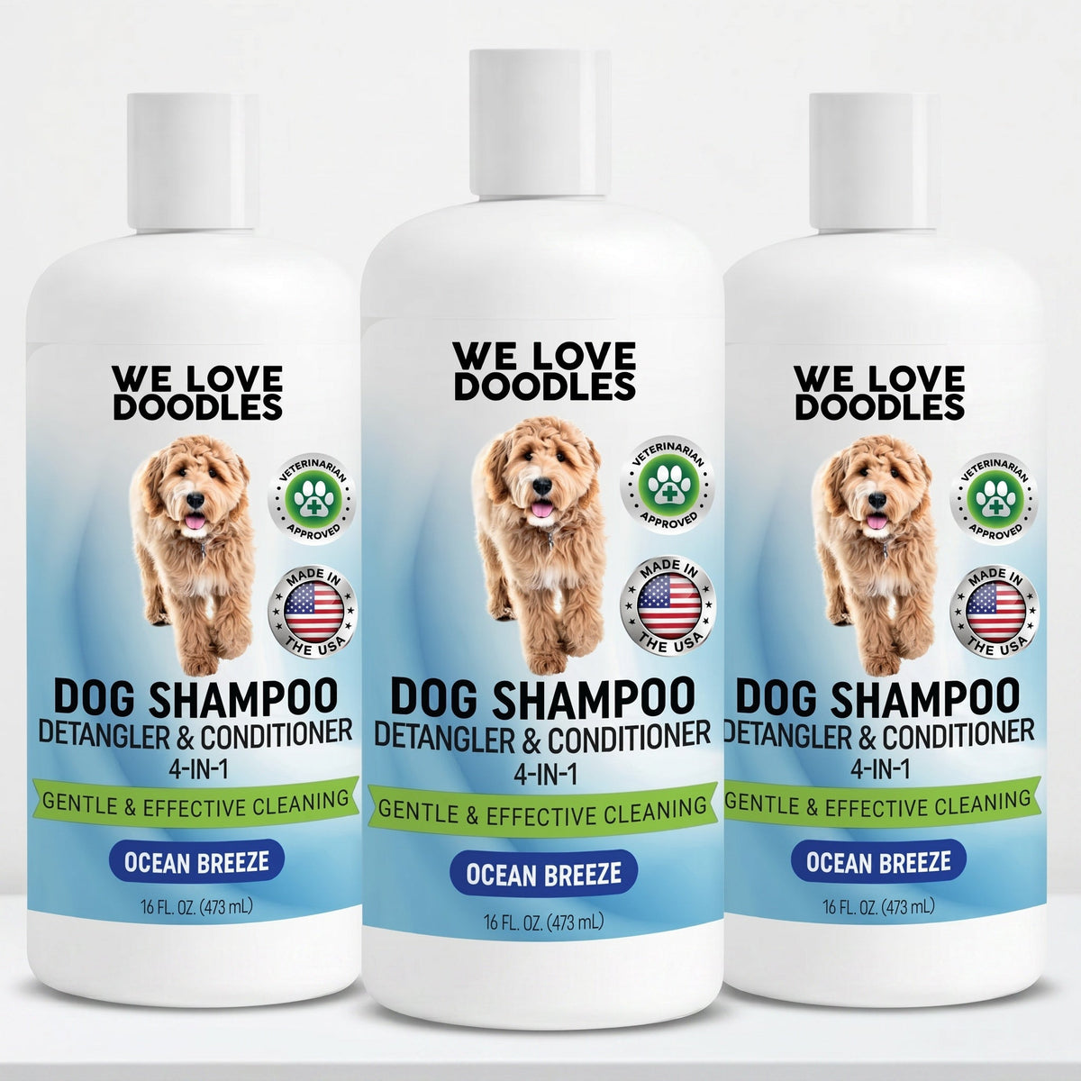 Dog Shampoo 4-in-1 (3 Pack)