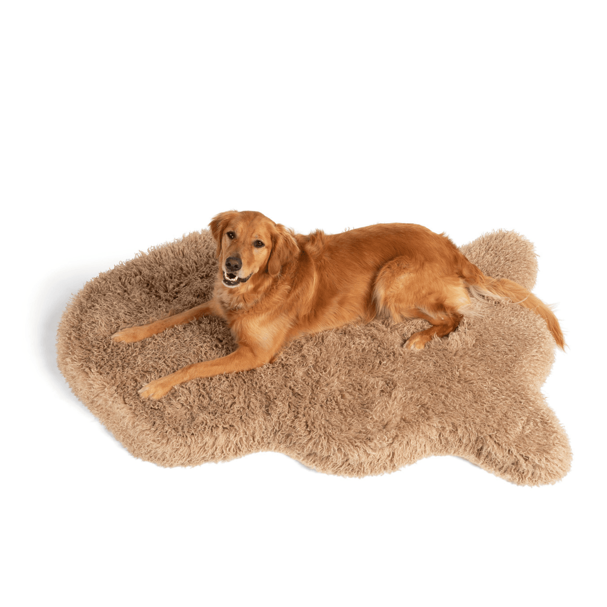 Orthopedic Faux Fur Dog Bed - Plush Sheep Tan - American Bark Bliss