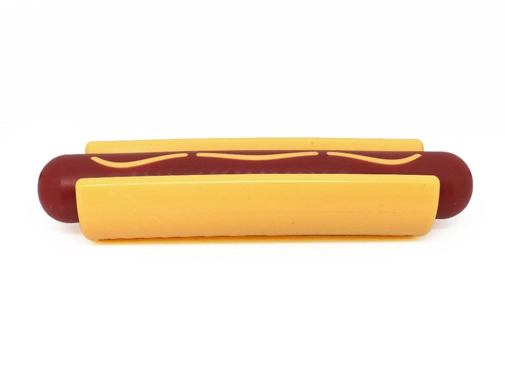 Hot Dog Nylon Dog Toy for Aggressive Chewers | USA Made | SodaPup - American Bark Bliss