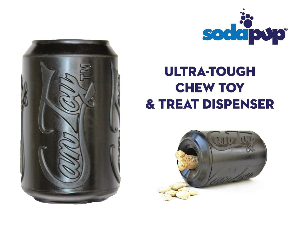 SP Magnum Can Toy eDispenser Ultra Durable Rubber Chew Toy & Treat Dispenser - Power Chewers - American Bark Bliss