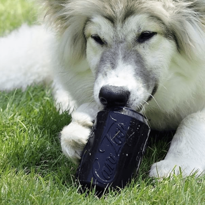 SP Magnum Can Toy eDispenser Ultra Durable Rubber Chew Toy & Treat Dispenser - Power Chewers - American Bark Bliss