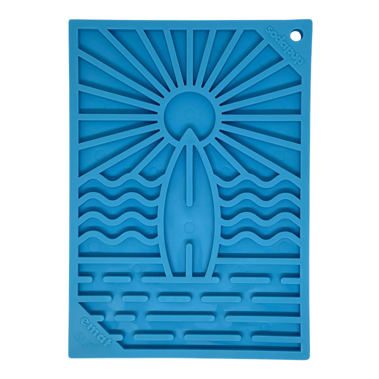 Surf's Up eMat - Small Lickmat for Dogs and Cats | Beach-Themed Design | SodaPup - American Bark Bliss