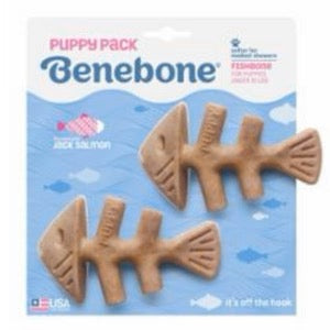 Benebone Fishbone Puppy Chew 2 Pack - American Bark Bliss