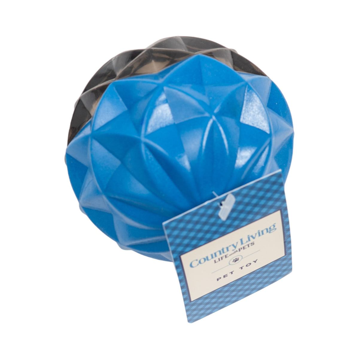 Country Living Geometric Textured TPR Ball Dog Toy, 3.6 in