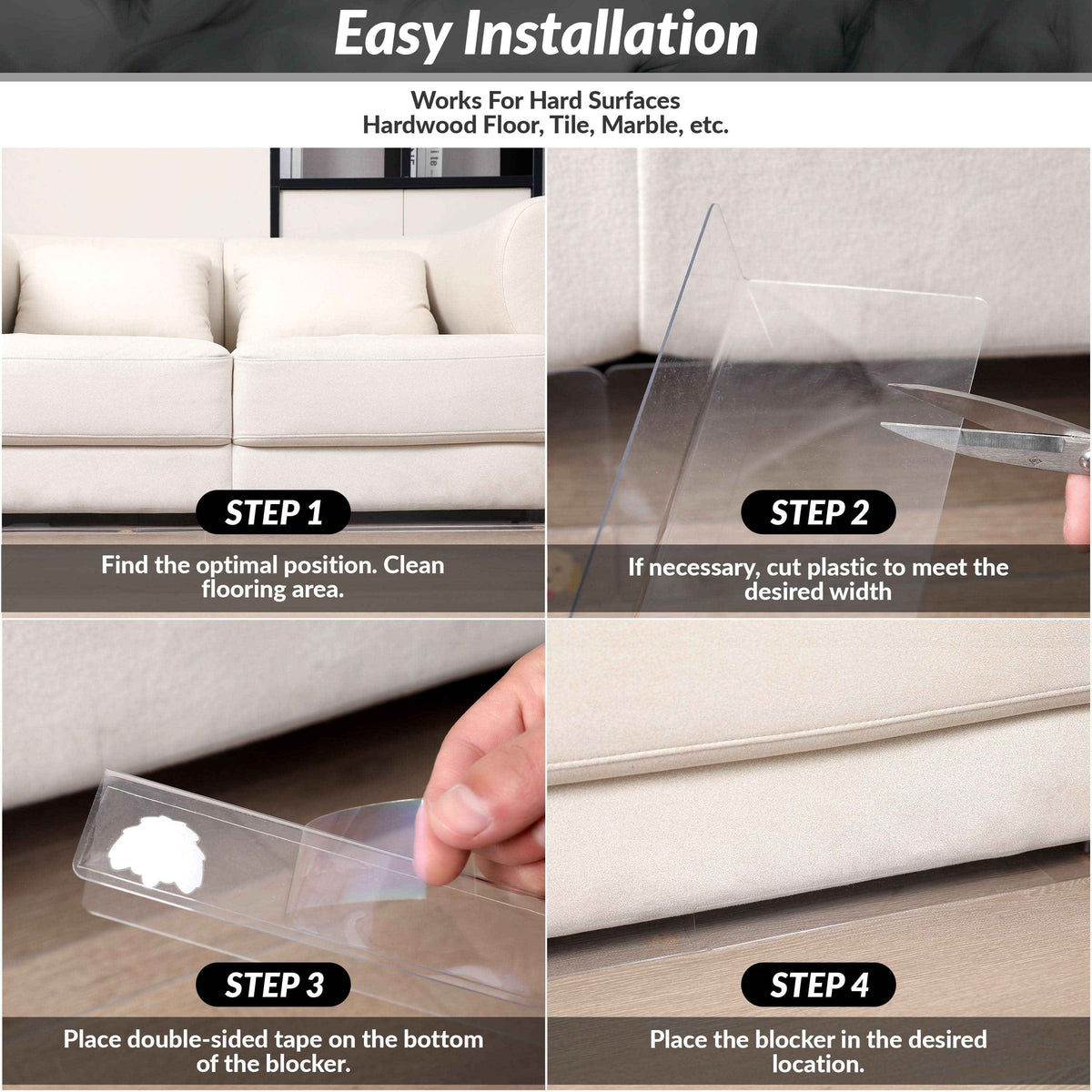 Under Couch / Bed Blocker (3.2 Inch Height)